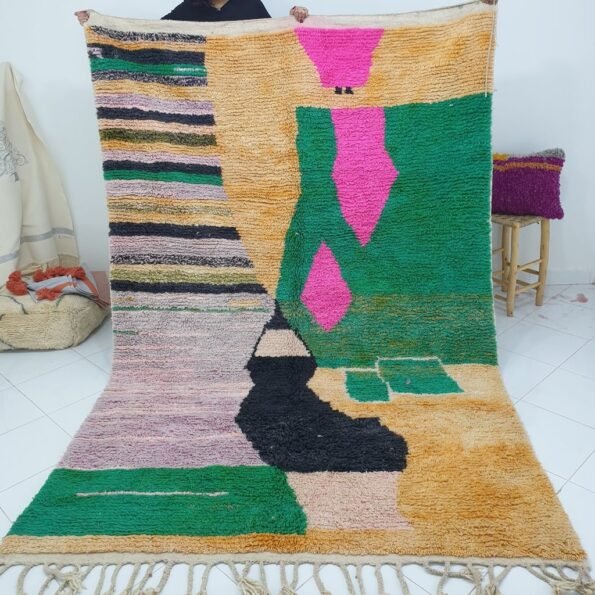 SIBRIK | 10x6'6 Ft | 3x2 m | Moroccan Colorful Rug | 100% wool handmade