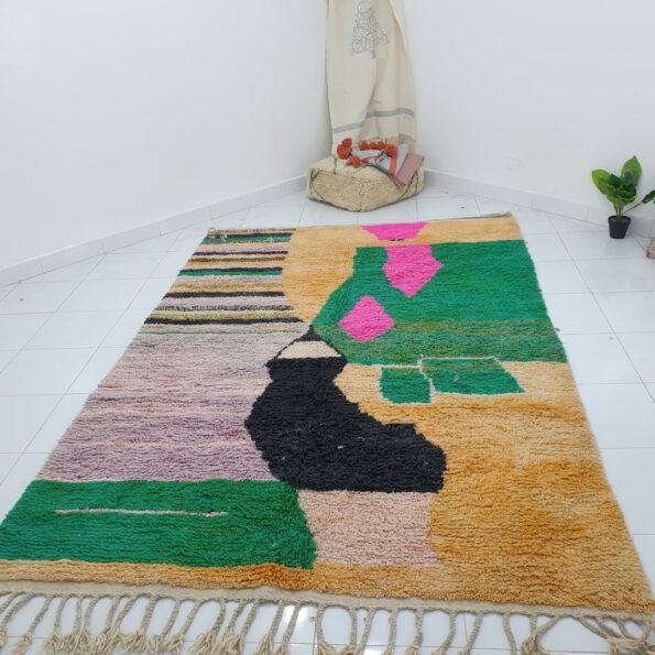 SIBRIK | 10x6'6 Ft | 3x2 m | Moroccan Colorful Rug | 100% wool handmade - Image 2