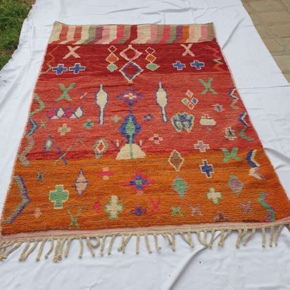 SILYA | 10x6'5 Ft | 3x2 m | Moroccan Colorful Rug | 100% wool handmade - Image 4