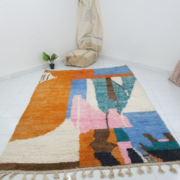 SIMISOUDA | 9'9x6'6 Ft | 3x2 m | Moroccan Colorful Rug | 100% wool handmade - Image 4