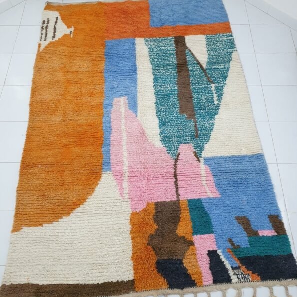 SIMISOUDA | 9'9x6'6 Ft | 3x2 m | Moroccan Colorful Rug | 100% wool handmade - Image 7