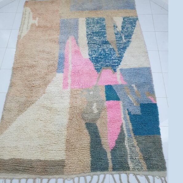 SIMISOUFA | 10x6'8 Ft | 3x2 m | Moroccan Colorful Rug | 100% wool handmade - Image 5