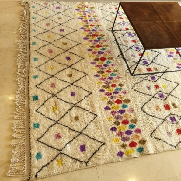 TAKO | 10x7 Ft | 3,12x2,18 m | Moroccan Beni Mrirt Rug | 100% wool handmade - Image 4