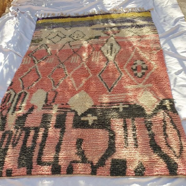 TANIN | 8x5'5 Ft | 2,6x1,7 m | Moroccan Colorful Rug | 100% wool handmade - Image 8