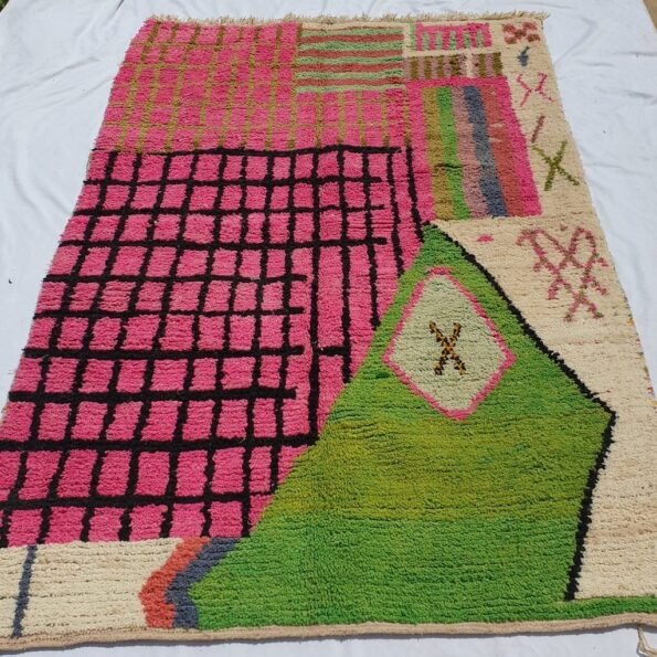 TEWTEW | 9x5'5 Ft | 2,7x1,7 m | Moroccan Colorful Rug | 100% wool handmade - Image 4