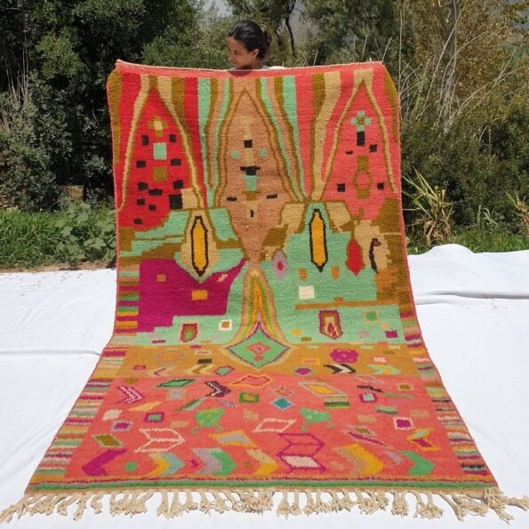 TINI | 8'8x5 Ft | 2,5x1,5 m | Moroccan Colorful Rug | 100% wool handmade