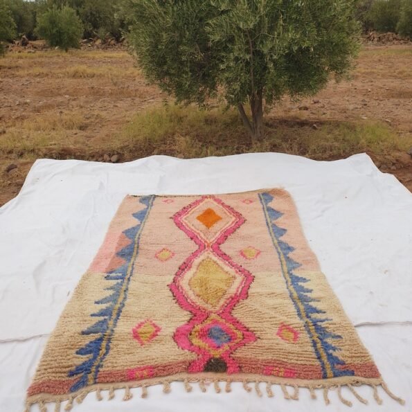 TIZAQQA | 7'6x5'1 Ft | 2,33x1,56 m | Moroccan Colorful Rug | 100% wool handmade - Image 2