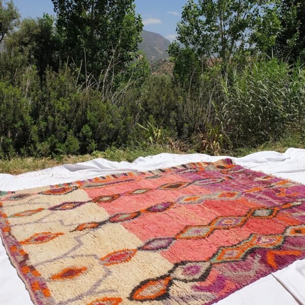 UZZAL | 9'6x6'6 Ft | 3x2 m | Moroccan Colorful Rug | 100% wool handmade - Image 7