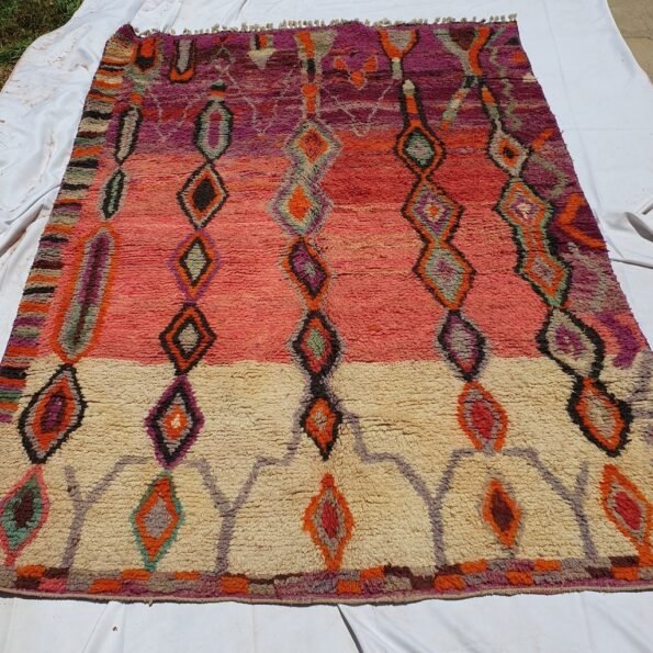 UZZAL | 9'6x6'6 Ft | 3x2 m | Moroccan Colorful Rug | 100% wool handmade - Image 4