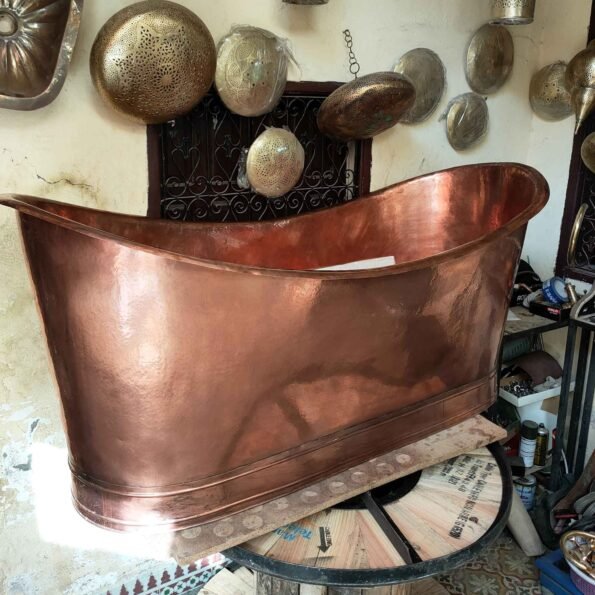 Antique Copper Bathtub, Copper Slipper Bath, Luxury Copper Baths - Image 3