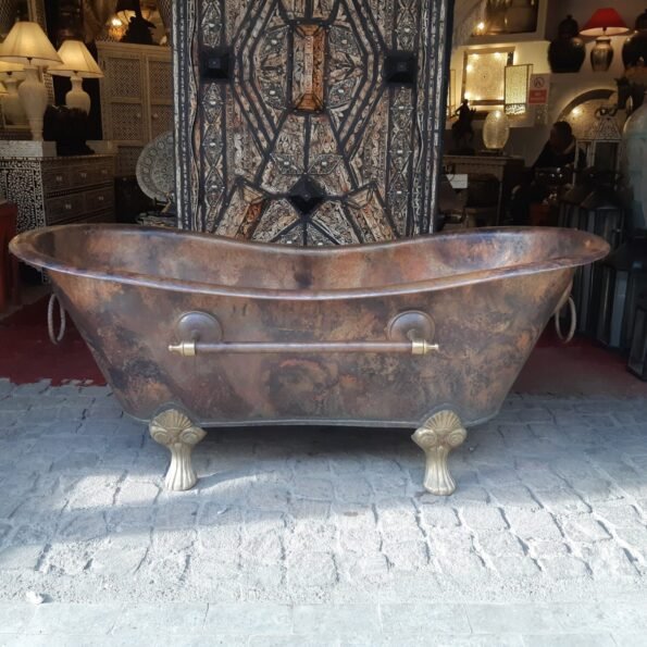 Antique copper bathtub