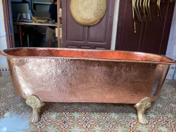 Antique Copper Bathtub, Copper Slipper Bath, Bathroom Tub In Solid Copper | 100% Copper Handmade Bathtub