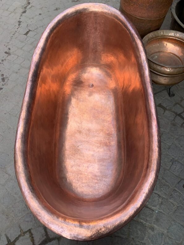 Solid copper shower bathtub, 100% copper handmade bathtub, made to order bathtub - Image 3