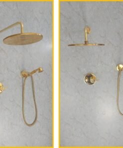 Solid Brass Shower System Lever Handle With Handheld Shower And Shower Head