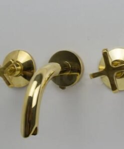 antique brass wall mount faucet - brass wall mount bathroom faucet ISW05