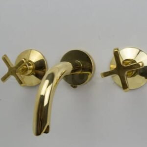 antique brass wall mount faucet - brass wall mount bathroom faucet ISW05