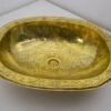 Solid brass bathroom vanity moroccan sink, kitchen gold drop in customizable sink (17x13)