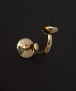 Handcrafted Unlacquered Brass Hooks For Wall