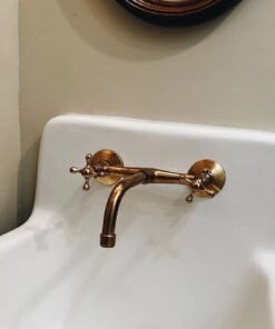 wall mount vintage brass faucet, unlacquered tub filler faucet