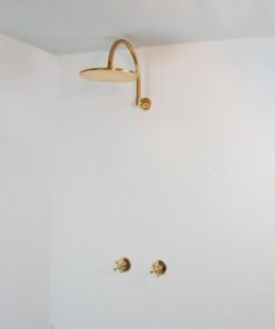 Rainfall Brass Shower System With Victorian Arm