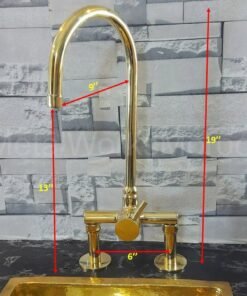 Solid brass kitchen faucet - lever faucet