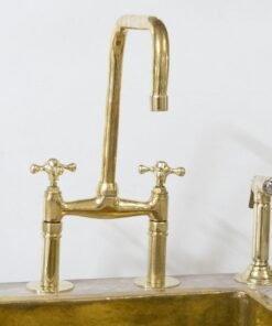 Brass Bridge Faucet With Hand Sprayer