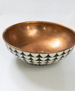 Bathroom Vessel Sink in Copper and Wood