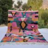 ABLY | 9'4x6'6 Ft | 288x200 cm | Moroccan Colorful Rug | 100% wool handmade