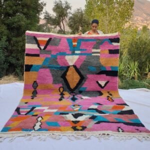 ABLY | 9'4x6'6 Ft | 288x200 cm | Moroccan Colorful Rug | 100% wool handmade