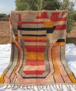 Authentic Boujaad Rug Moroccan Colorful Living room carpet | 9'7x6'3 Ft | 295x193 cm | HABA | 100% wool handmade