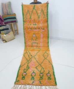 AWTRIG Runner | 9'5x2'8 Ft | 2,90x0,86 m | Moroccan Colorful Rug | 100% wool handmade