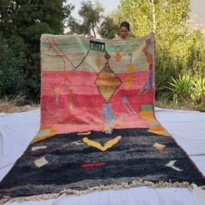 AYZA | 10'8x6'5 Ft | 3,30x1,98 m | Moroccan Colorful Rug | 100% wool handmade