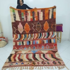 BAKA | 9'1x6'3 Ft | 2,77x1,91 m | Moroccan Colorful Rug | 100% wool handmade
