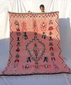 BELDIA | 8'8x5'8 Ft | 2,70x1,80 m | Moroccan VINTAGE STYLE Colorful Rug | 100% wool handmade
