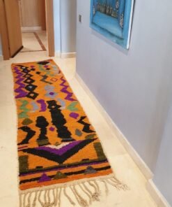 BERIN Runner | 9'6x2'7 Ft | 2,93x0,83 m | Moroccan Colorful Rug | 100% wool handmade