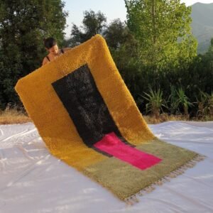 CHNIFA | 5x8 Ft | 2,5x1,5 m | Moroccan Beni Ourain Rug | 100% wool handmade
