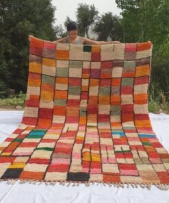 DAMA | 9'5x7 Ft | 3x2 m | Moroccan Colorful Rug | 100% wool handmade