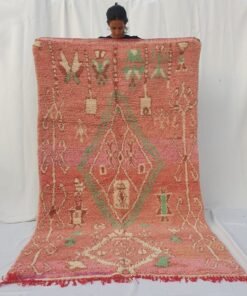 GARMA | 8x5 Ft | 2,5x1,5 m | Moroccan VINTAGE STYLE Colorful Rug | 100% wool handmade