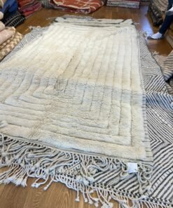 HOFRA (Ultra Fluffy Beni rug) | 5'10x8'8 Ft | Moroccan Beni Mrirt Rug | 100% wool handmade