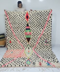 HOUTA | 9'5x6'6 Ft | 2.9x2 m | Moroccan White Rug | 100% wool handmade