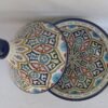 Large Moroccan ceramic tagine/ hand-painted tagine/decorative handmade tagine/kitchenware/serving tagine/ceramic tagine pot/