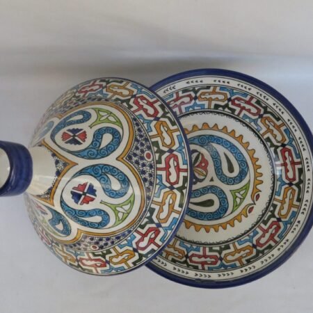 Moroccan ceramic tagine/ hand-painted tagine/decorative handmade tagine/kitchenware/serving tagine/ceramic tagine pot/