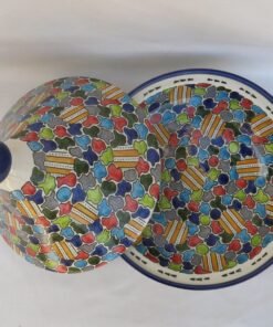 Moroccan ceramic tagine/ hand-painted tagine/decorative handmade tagine/kitchenware/serving tagine/ceramic tagine pot/