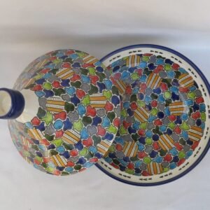 Moroccan ceramic tagine/ hand-painted tagine/decorative handmade tagine/kitchenware/serving tagine/ceramic tagine pot/