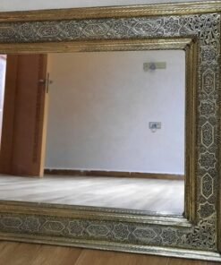 Moroccan Mirror - wall mirror - large mirror - silver color - handmade mirror available all size - engraved Brass