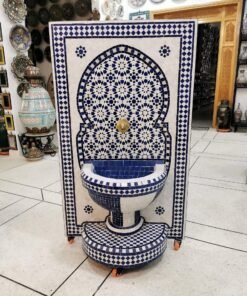 HUGE Garden Patio Rustic Outdoor Wall Water Fountain - Mosaic Artwork - Handmade Wall Fixable Fountain