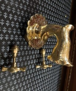 Moroccan Brass Wall Mount faucet, 100% Handicraft, Antique Moroccan Design