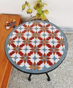 Garden Patio Handmade Outdoor Decor Table - CUSTOM Mid Century Table- Farmhouse Handmade Colorful Artwork
