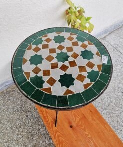 Garden Patio Handmade Outdoor Decor Table - CUSTOM Mid Century Table- Farmhouse Handmade Colorful Artwork - Interior Design