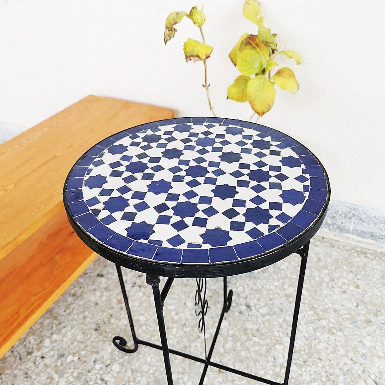 CUSTOMIZABLE Garden Patio Handmade Outdoor Decor Table - CUSTOM Mid Century Table- Farmhouse Handmade Colorful Artwork